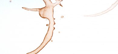 Coffee stain on wall